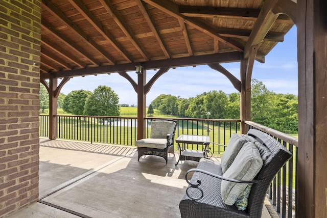 4111 Stanford Rd, Danville, KY 40422 - view of patio featuring a water view and view of scattered trees