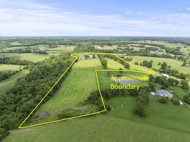 4111 Stanford Rd, Danville, KY 40422 - overview of rural landscape featuring property boundaries highlighted