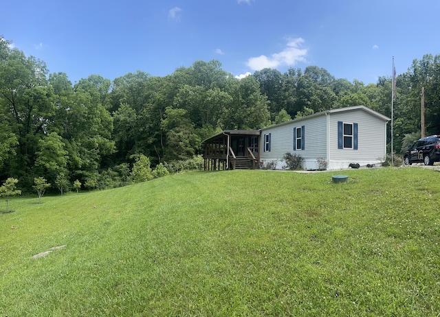 265 Jesse Sears Rd, Somerset, KY 42501 - view of grassy yard with stairs