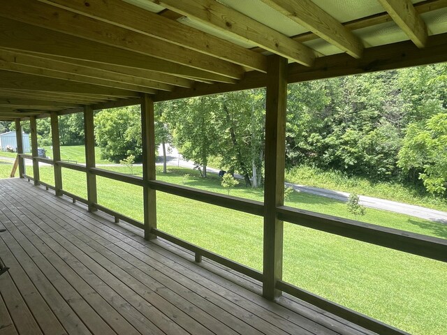 265 Jesse Sears Rd, Somerset, KY 42501 - wooden terrace with a yard