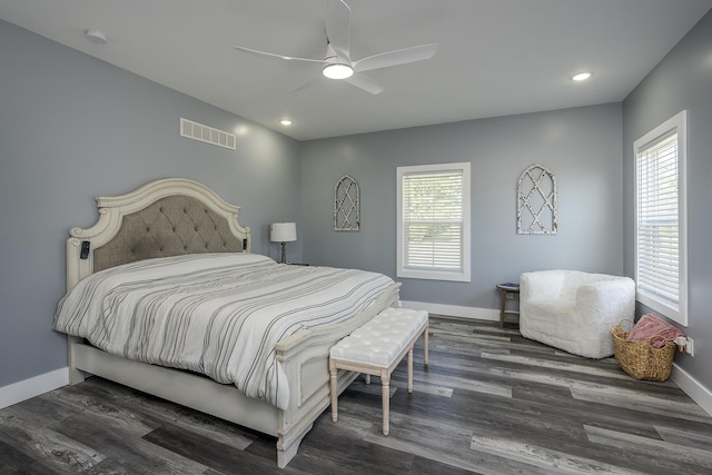 2562 High Bridge Rd, Lancaster, KY 40444 - bedroom featuring wood finished floors, recessed lighting, and a ceiling fan