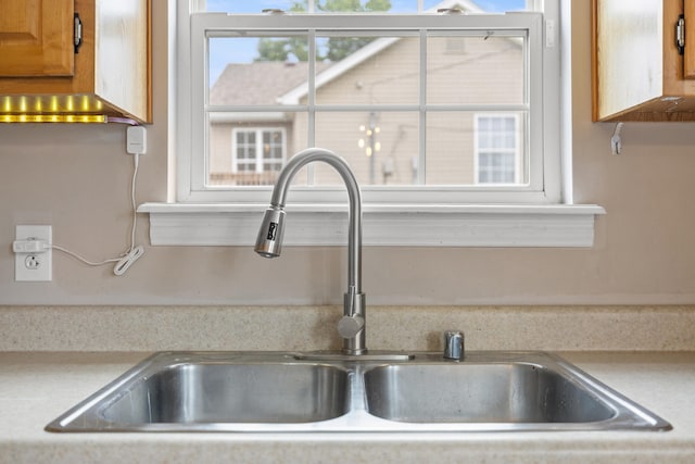 263 Hunter Ridge Dr, Lawrenceburg, KY 40342 - kitchen view of light countertops and brown cabinetry