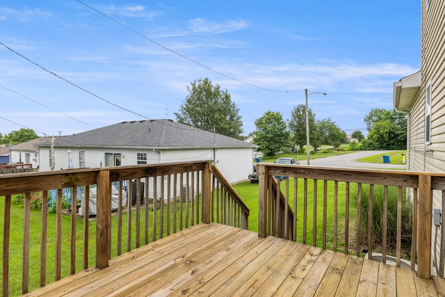 263 Hunter Ridge Dr, Lawrenceburg, KY 40342 - deck featuring a lawn