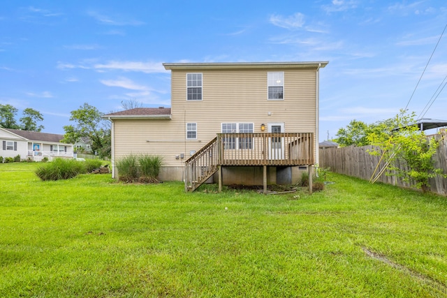263 Hunter Ridge Dr, Lawrenceburg, KY 40342 - back of property featuring a deck and stairway