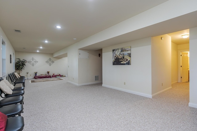 4129 Amberwood Ct, Lexington, KY 40513 - finished basement featuring light carpet and recessed lighting