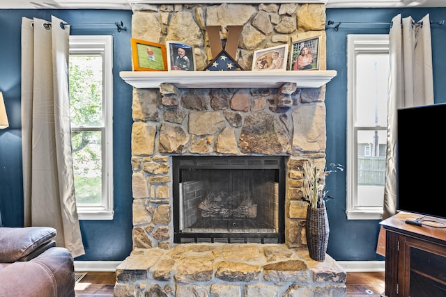 106 Louisa Ln, Georgetown, KY 40324 - detailed view of wood finished floors and a fireplace