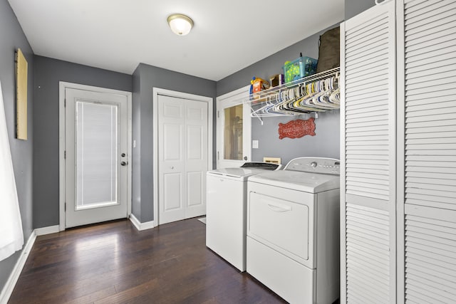 106 Louisa Ln, Georgetown, KY 40324 - washroom featuring washing machine and clothes dryer and dark wood-style floors
