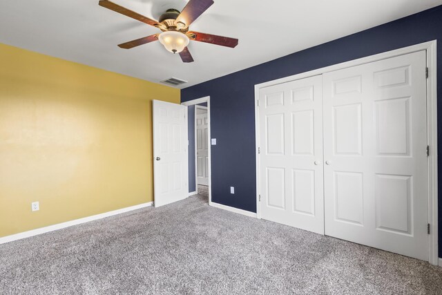 106 Louisa Ln, Georgetown, KY 40324 - unfurnished bedroom with carpet floors, a closet, and a ceiling fan