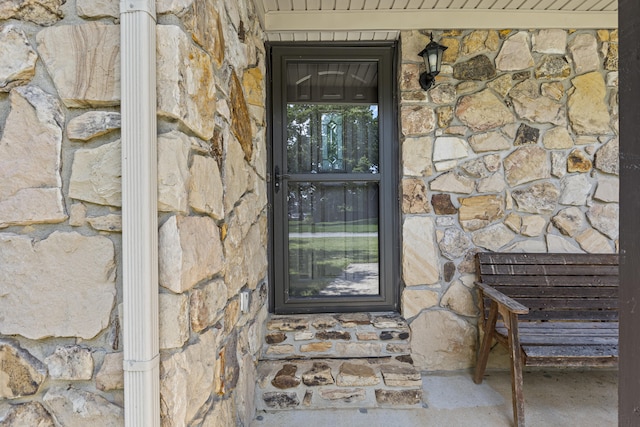 106 Louisa Ln, Georgetown, KY 40324 - doorway to property with stone siding
