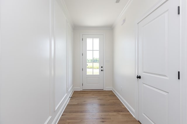 128 Bethany Trce, Lancaster, KY 40444 - entryway with light wood-type flooring and ornamental molding