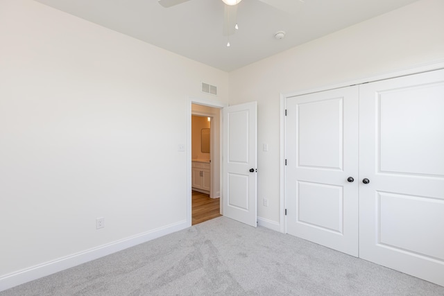128 Bethany Trce, Lancaster, KY 40444 - unfurnished bedroom with carpet floors, a closet, and a ceiling fan