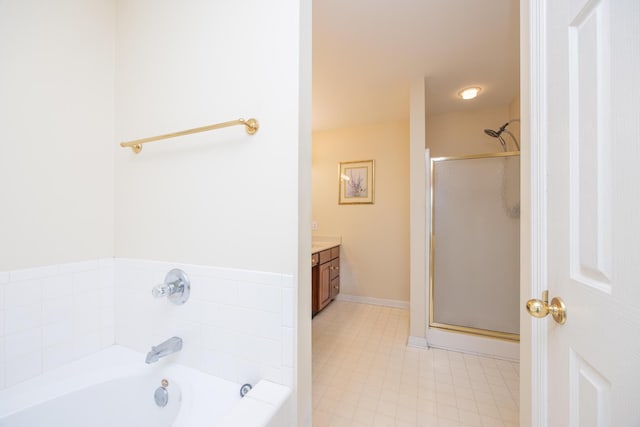 3965 Wyndham Rdg, Lexington, KY 40514 - full bathroom featuring a bath, vanity, and a shower stall