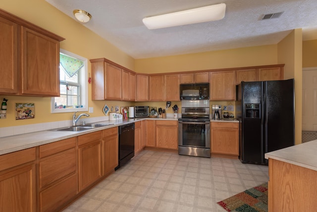 3265 Scottish Trce, Lexington, KY 40509 - kitchen with black appliances, light flooring, and light countertops
