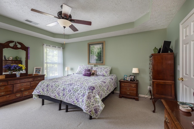 3265 Scottish Trce, Lexington, KY 40509 - bedroom featuring a textured ceiling, light carpet, and a ceiling fan