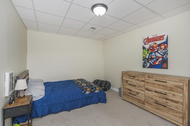 3224 Orchard Grass Rd, Lexington, KY 40509 - carpeted bedroom featuring a drop ceiling and heating unit