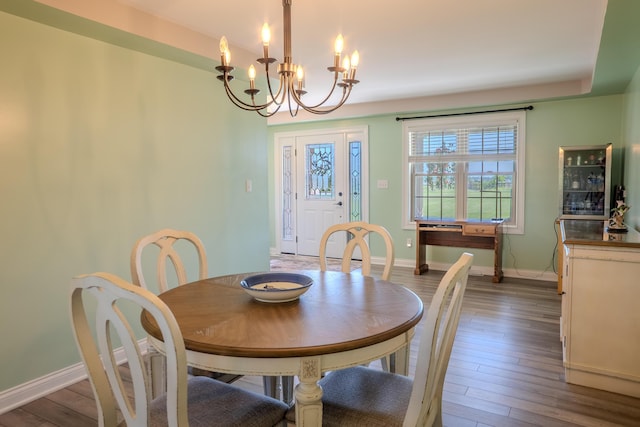 196 Herndon Ln, Berea, KY 40403 - dining area with a chandelier and dark wood-type flooring