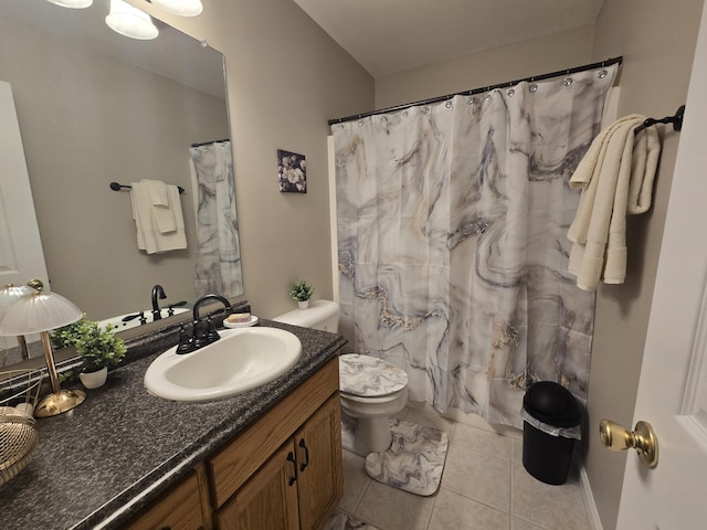 10 Thaxted Ln, Middlesboro, KY 40965 - bathroom featuring vanity, tile patterned flooring, and a shower with shower curtain
