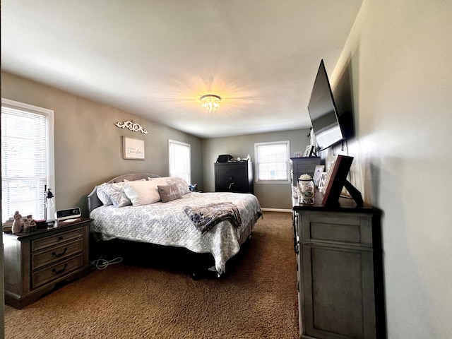 525 Scenic Dr, Harrodsburg, KY 40330 - bedroom featuring dark colored carpet and baseboards