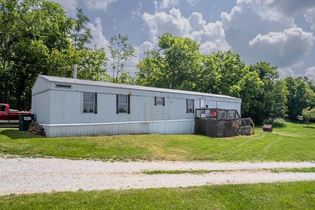 494 Janice Ln, Owingsville, KY 40360 - manufactured / mobile home with a front yard and a deck