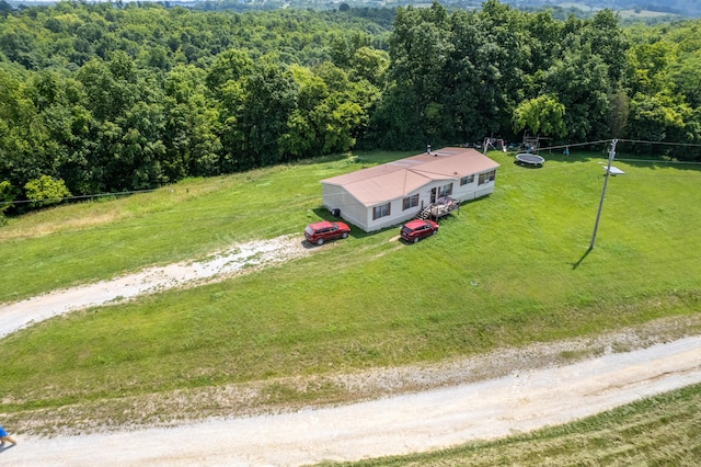 494 Janice Ln, Owingsville, KY 40360 - view from above of property with a forest