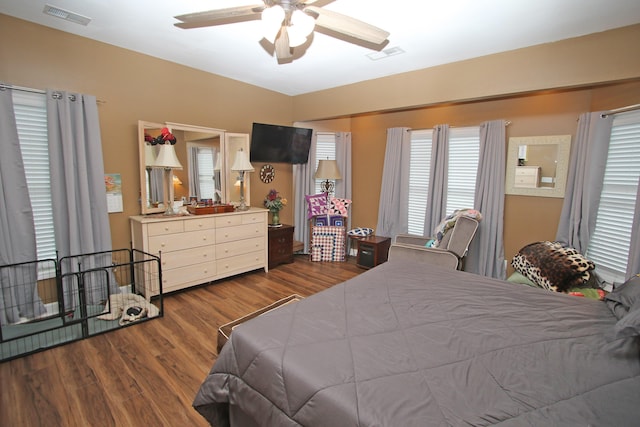1016 Cedar Ridge Ln, Versailles, KY 40383 - bedroom featuring wood finished floors and a ceiling fan