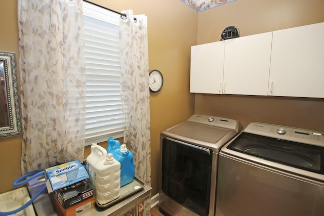 1016 Cedar Ridge Ln, Versailles, KY 40383 - washroom with washing machine and dryer and cabinet space