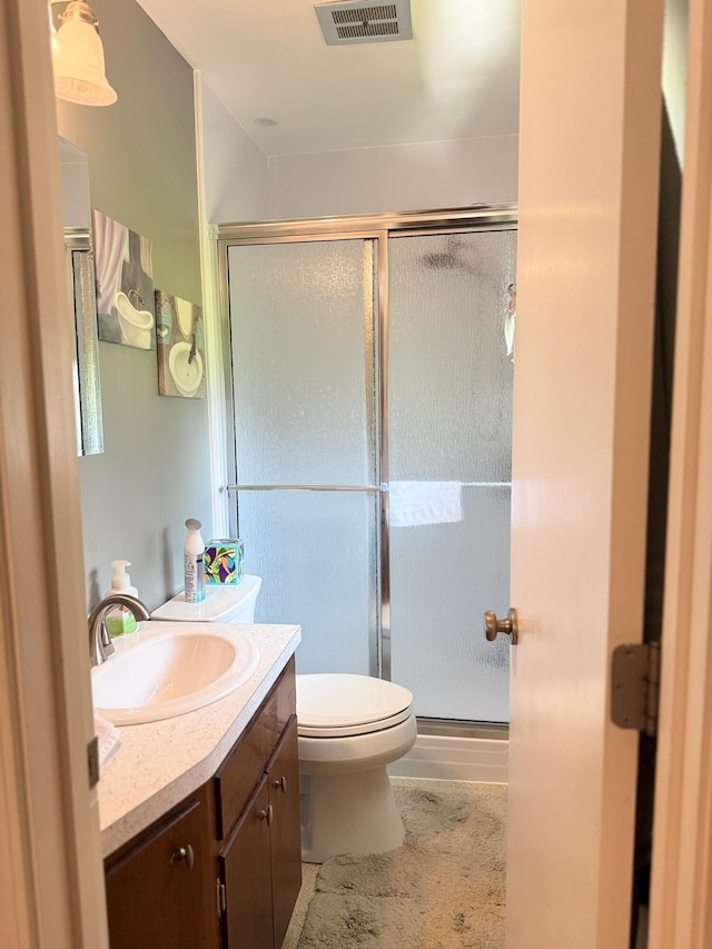 1310 Lago Dr, Frankfort, KY 40601 - bathroom featuring vanity and an enclosed shower