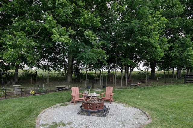 136 Rocky Creek Rd, Georgetown, KY 40324 - view of yard featuring an outdoor fire pit