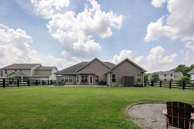 136 Rocky Creek Rd, Georgetown, KY 40324 - back of property featuring a fenced backyard and a patio