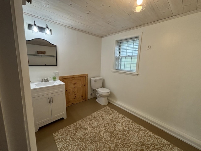 1010 Riverside Dr, Harrodsburg, KY 40330 - bathroom with wood ceiling and vanity