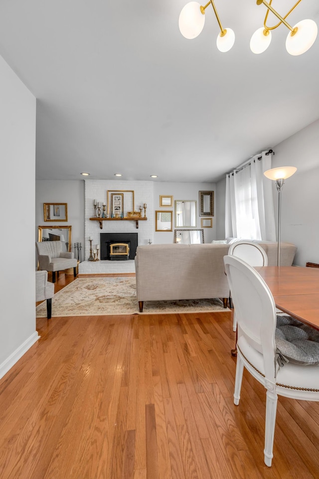2864 Ark Royal Way, Lexington, KY 40503 - living area with light wood-type flooring and a fireplace