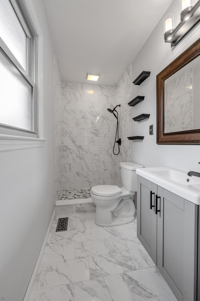 2864 Ark Royal Way, Lexington, KY 40503 - bathroom with vanity, marble finish floors, and a marble finish shower