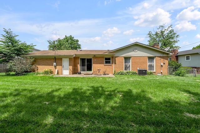 2864 Ark Royal Way, Lexington, KY 40503 - back of property featuring brick siding, a patio, and a chimney