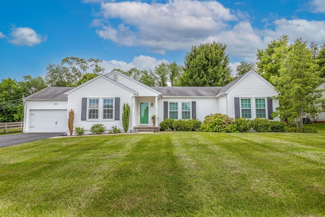 206 Candlewood Dr, Danville, KY 40422 - single story home with asphalt driveway, an attached garage, a front yard, and roof with shingles