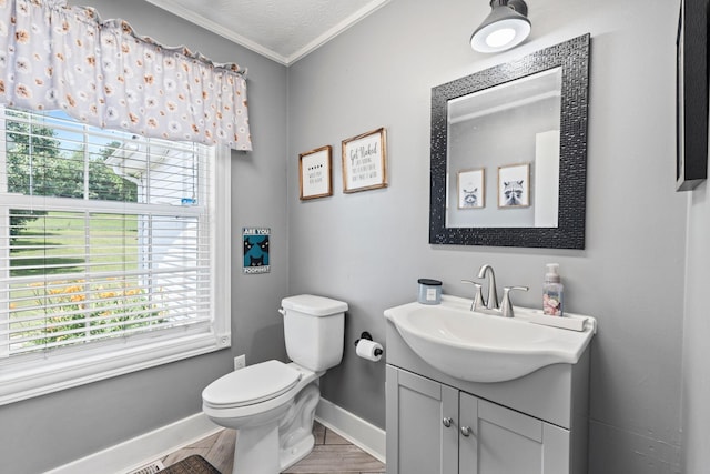 997 Copper Creek Rd, Berea, KY 40403 - bathroom featuring ornamental molding, vanity, and wood finished floors