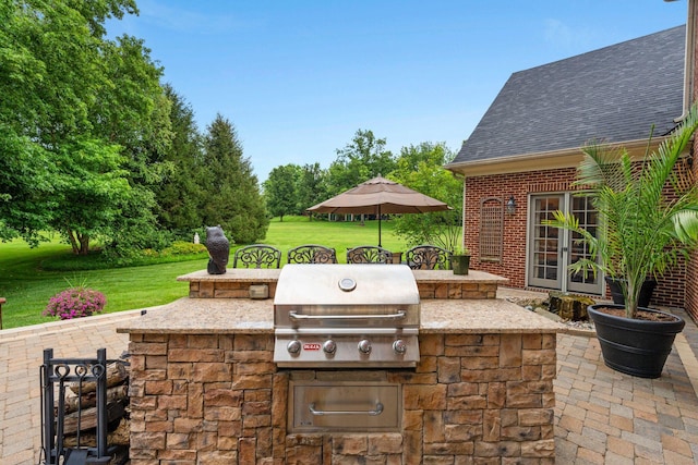 30 Woodburn St, Frankfort, KY 40601 - view of patio / terrace with exterior kitchen