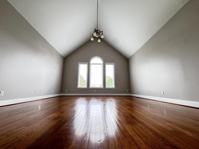 117 Richland Dr, Richmond, KY 40475 - unfurnished room with wood finished floors and vaulted ceiling