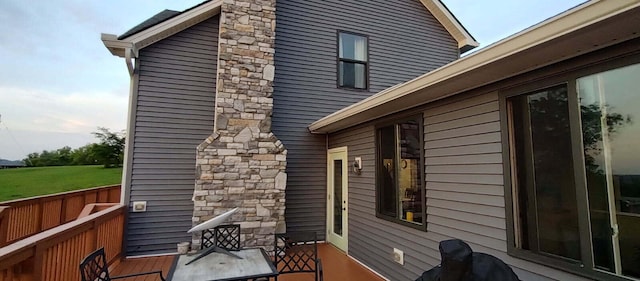 5134 Peaks Mill Rd, Frankfort, KY 40601 - view of side of home with a deck