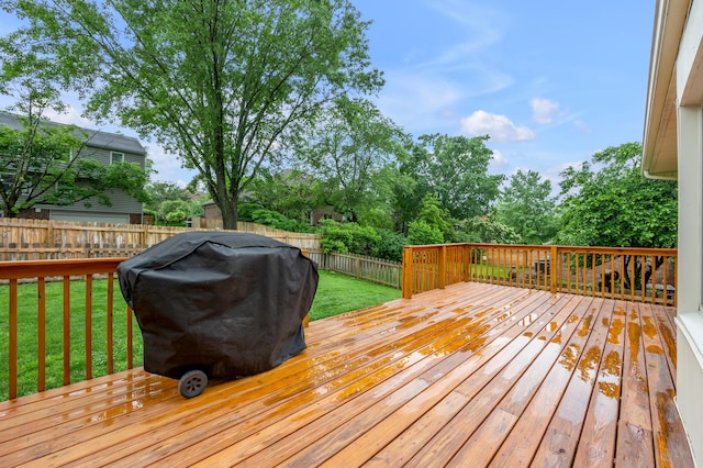 1074 Rockbridge Rd, Lexington, KY 40515 - wooden terrace featuring a fenced backyard and a grill