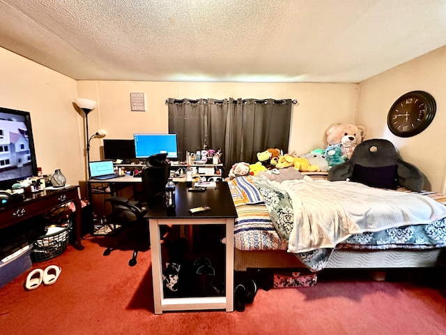 697 Ky 3439, Barbourville, KY 40906 - carpeted bedroom featuring a desk and a textured ceiling