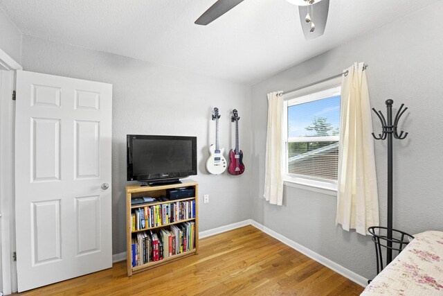 3523 Brookview Dr, Lexington, KY 40517 - bedroom featuring wood finished floors and ceiling fan