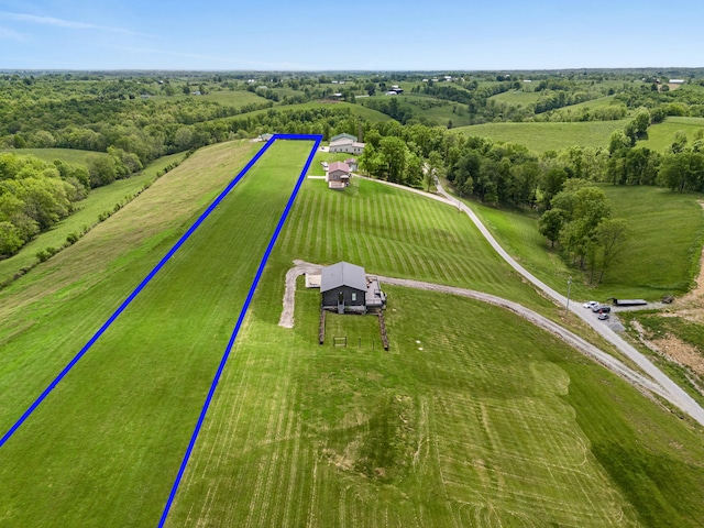 60 Pilots Dream Dr, Dry Ridge, KY 41035 - overview of rural landscape featuring property parcel outlined
