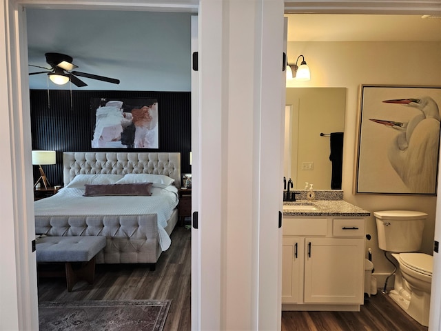 209-211 Wyldwood Way, Berea, KY 40403 - bedroom featuring dark wood-style floors and a sink
