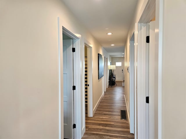 209-211 Wyldwood Way, Berea, KY 40403 - corridor with dark wood finished floors and recessed lighting