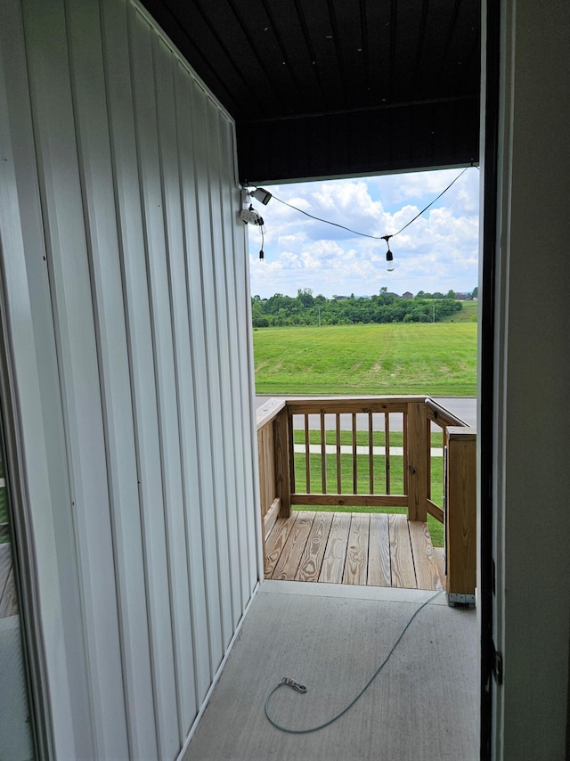 209-211 Wyldwood Way, Berea, KY 40403 - wooden terrace with a view of countryside