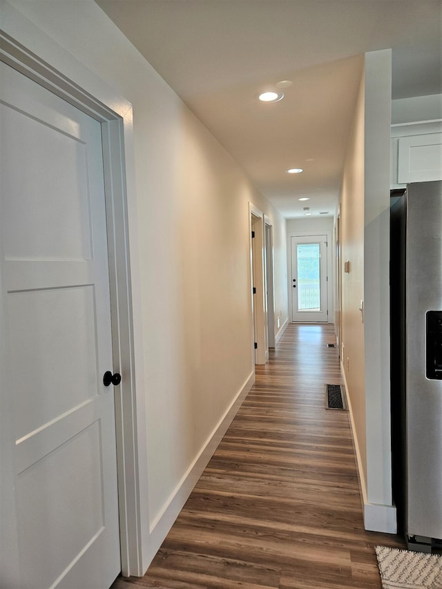 209-211 Wyldwood Way, Berea, KY 40403 - corridor with dark wood-style floors and recessed lighting