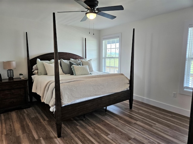 209-211 Wyldwood Way, Berea, KY 40403 - bedroom featuring dark wood-style flooring and a ceiling fan