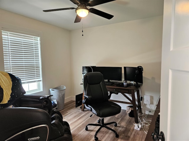 209-211 Wyldwood Way, Berea, KY 40403 - office space with wood finished floors and a ceiling fan
