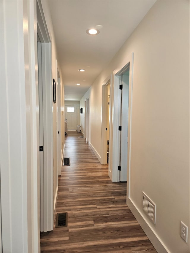 209-211 Wyldwood Way, Berea, KY 40403 - hallway with dark wood-style floors and recessed lighting