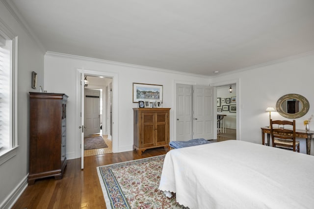 321 S Turner St, Midway, KY 40347 - bedroom with crown molding and wood finished floors